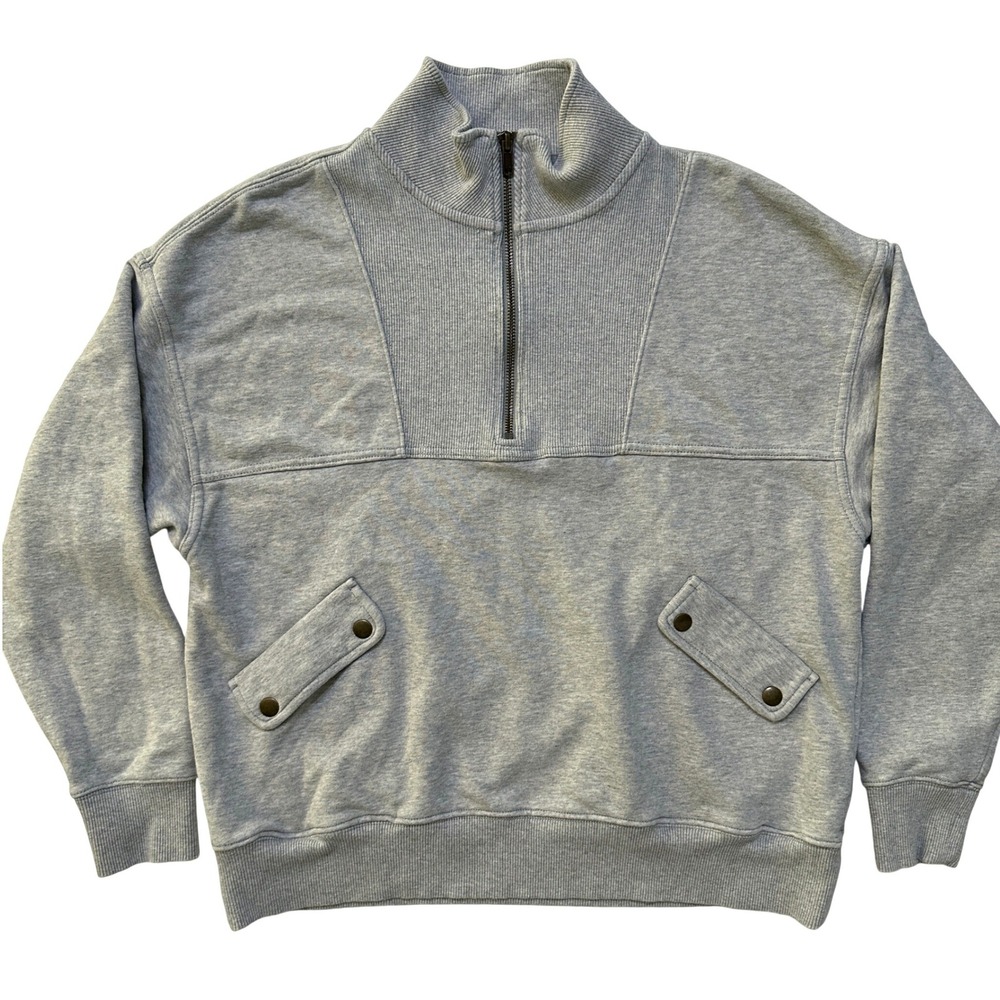 Aerie Women Oversized Quarter Zip Sweatshirt Pullover Size XS Ribbed Athleisure